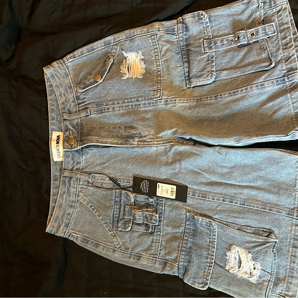 Zara Light Blue Jean Shorts